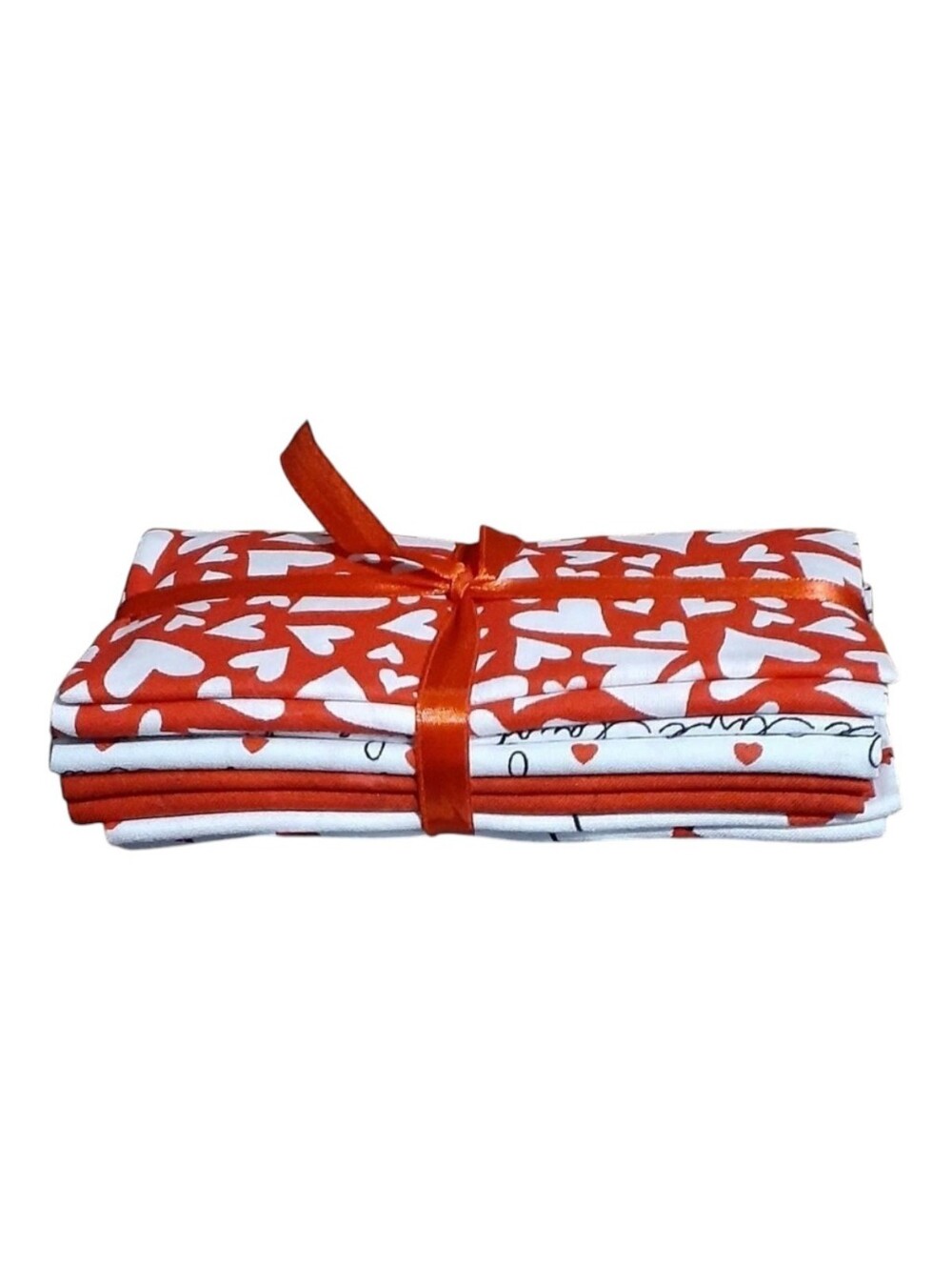 Red and White Heart Fat Quarter Fabric New Cotton